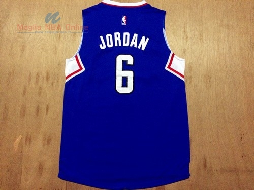 Acquista Maglia NBA Los Angeles Clippers #6 DeAndre Jordan Blu