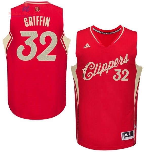 Acquista Maglia NBA Los Angeles Clippers 2015 Natale #32 Griffin Rosso