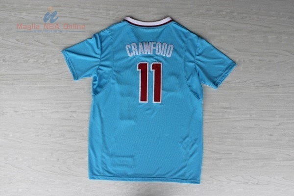 Acquista Maglia NBA Los Angeles Clippers Manica Corta #11 Jamal Crawford Blu