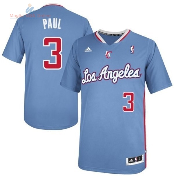 Acquista Maglia NBA Los Angeles Clippers Manica Corta #3 Chris Paul Blu