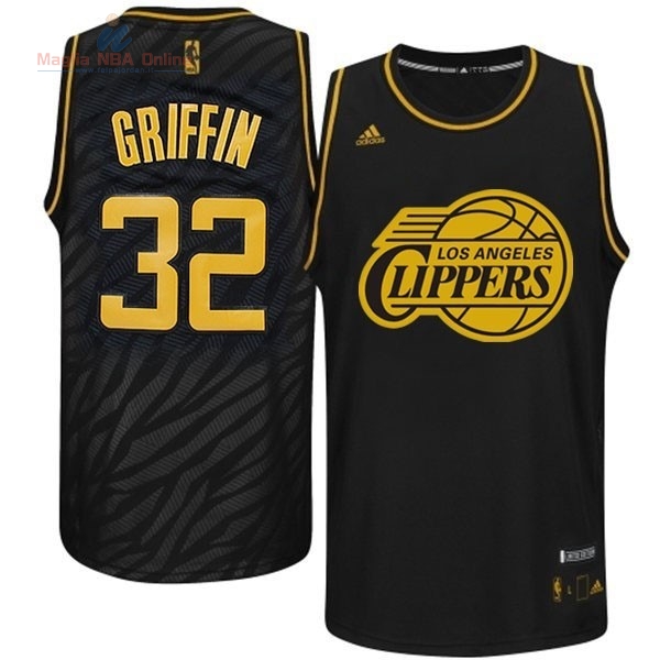 Acquista Maglia NBA Los Angeles Clippers Moda Metalli Preziosi #32 Griffin Nero