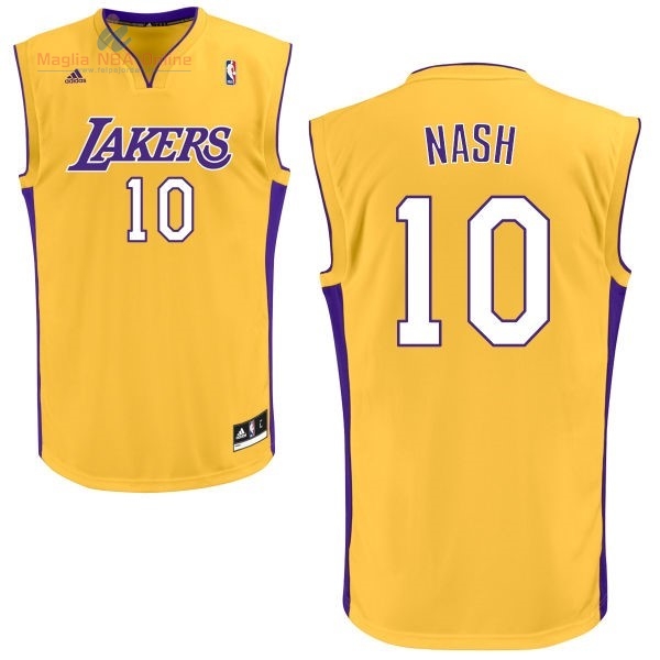 Acquista Maglia NBA Los Angeles Lakers #10 Steve Nash Giallo