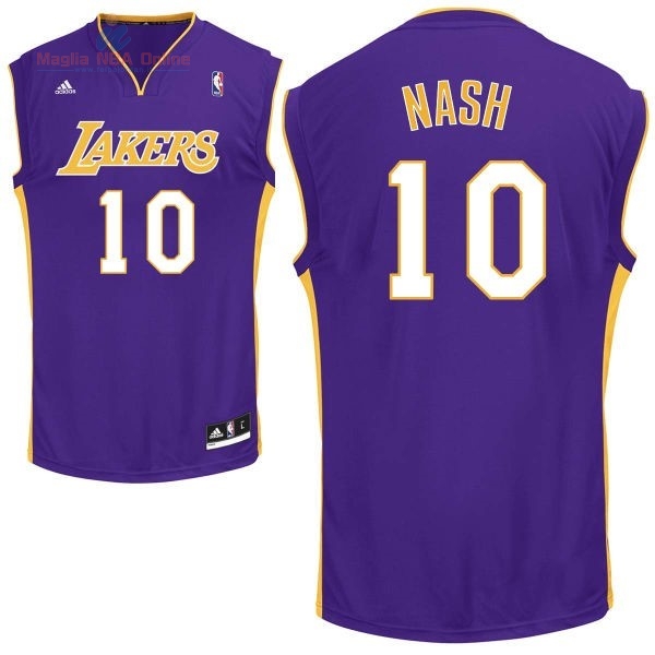 Acquista Maglia NBA Los Angeles Lakers #10 Steve Nash Porpora