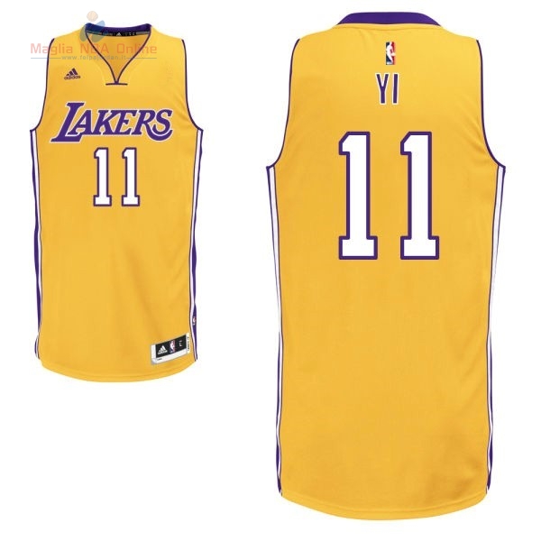 Acquista Maglia NBA Los Angeles Lakers #11 Yi Giallo