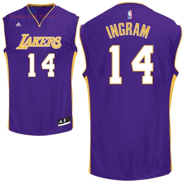 Acquista Maglia NBA Los Angeles Lakers #14 Ingram Porpora