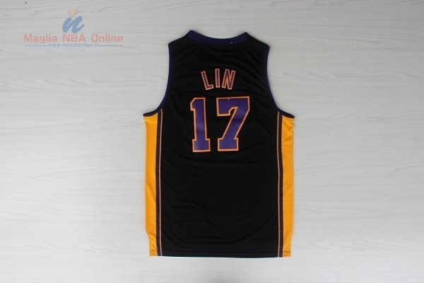 Acquista Maglia NBA Los Angeles Lakers #17 Jeremy Lin Nero