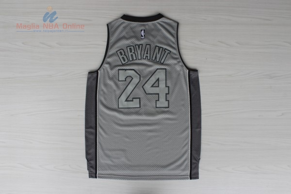 Acquista Maglia NBA Los Angeles Lakers #24 Kobe Bryant Grigio