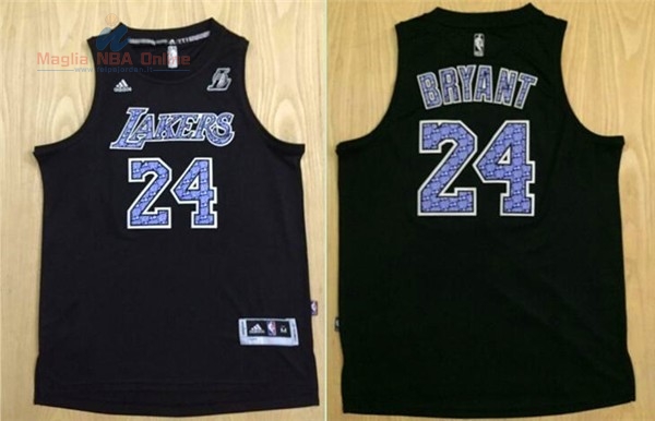 Acquista Maglia NBA Los Angeles Lakers #24 Kobe Bryant Nero