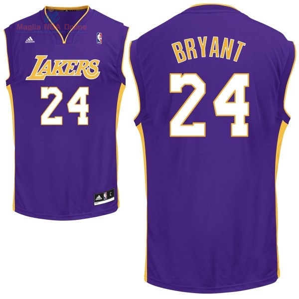 Acquista Maglia NBA Los Angeles Lakers #24 Kobe Bryant Porpora