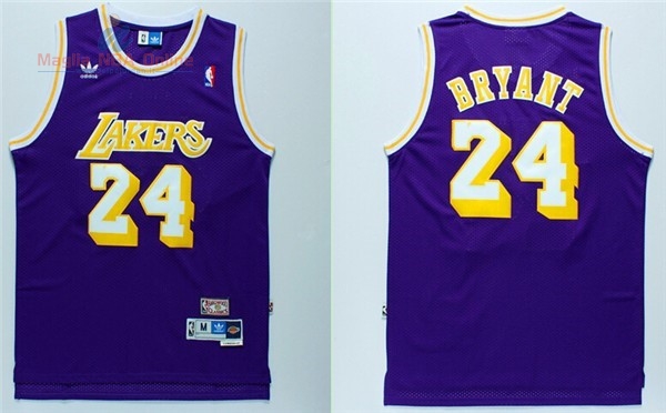 Acquista Maglia NBA Los Angeles Lakers #24 Kobe Bryant Retro Porpora