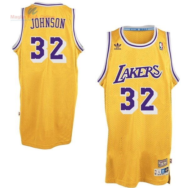 Acquista Maglia NBA Los Angeles Lakers #32 Wesley Johnson Giallo