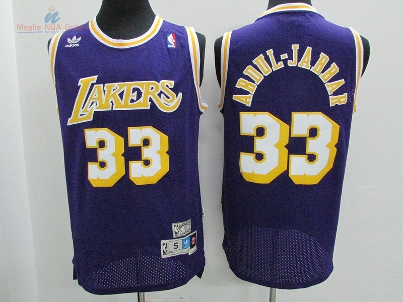 Acquista Maglia NBA Los Angeles Lakers #33 Kareem Abdul Jabbar Porpora