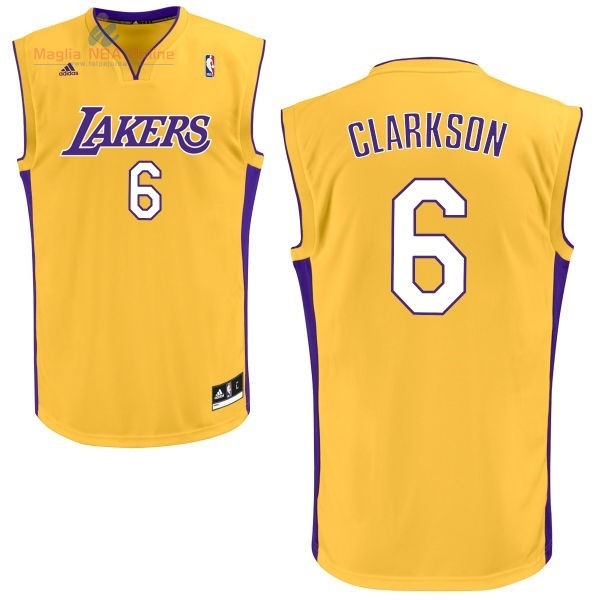 Acquista Maglia NBA Los Angeles Lakers #6 Jordan Clarkson Giallo