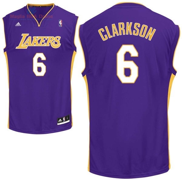 Acquista Maglia NBA Los Angeles Lakers #6 Jordan Clarkson Porpora