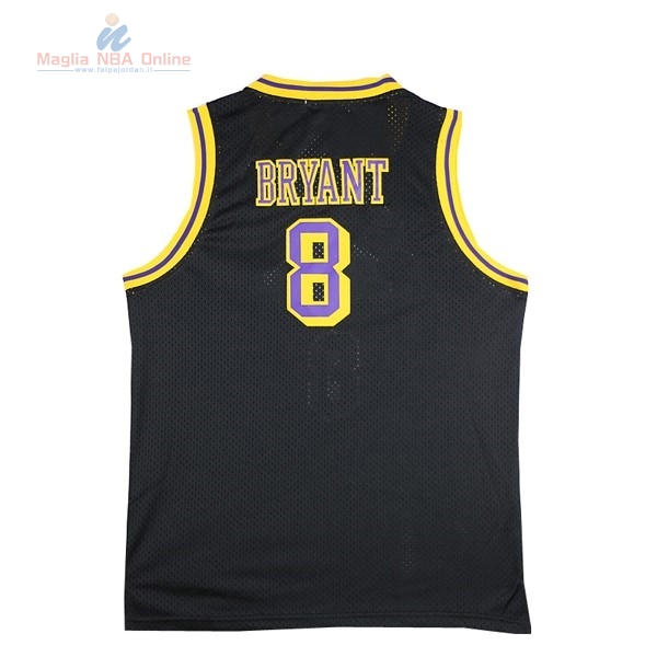 Acquista Maglia NBA Los Angeles Lakers #8 Kobe Bryant Nero