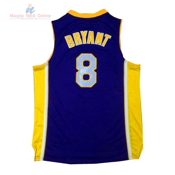 Acquista Maglia NBA Los Angeles Lakers #8 Kobe Bryant Porpora Giallo