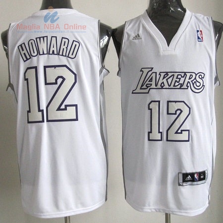 Acquista Maglia NBA Los Angeles Lakers 2012 Natale #12 Howard Bianco