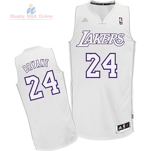 Acquista Maglia NBA Los Angeles Lakers 2012 Natale #24 Bryant Bianco