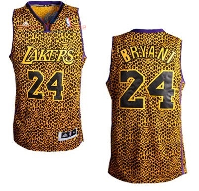 Acquista Maglia NBA Los Angeles Lakers Luce Leopard #24 Bryant Dorado