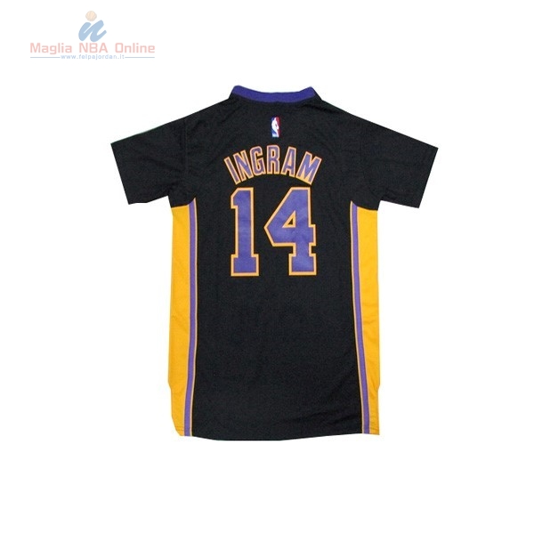 Acquista Maglia NBA Los Angeles Lakers Manica Corta #14 Ingram Nero