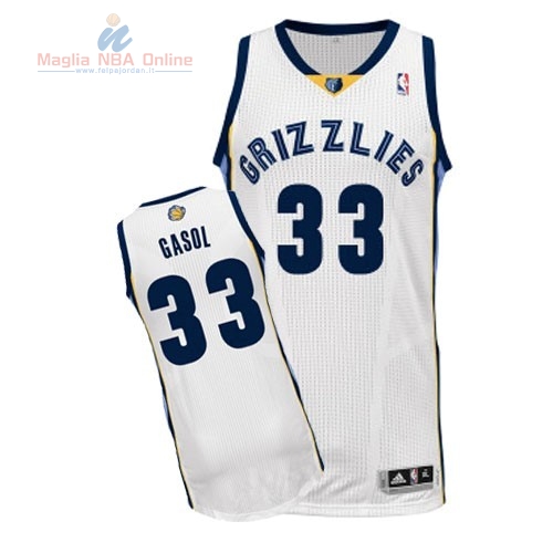 Acquista Maglia NBA Memphis Grizzlies #33 Pau Gasol Bianco
