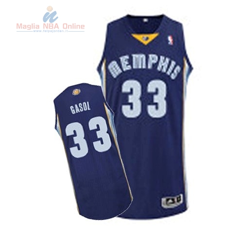 Acquista Maglia NBA Memphis Grizzlies #33 Pau Gasol Blu