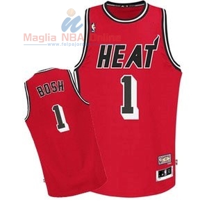 Acquista Maglia NBA Miami Heat #1 Chris Bosh Retro Rosso