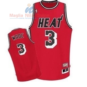 Acquista Maglia NBA Miami Heat #3 Dwyane Wade Retro Rosso