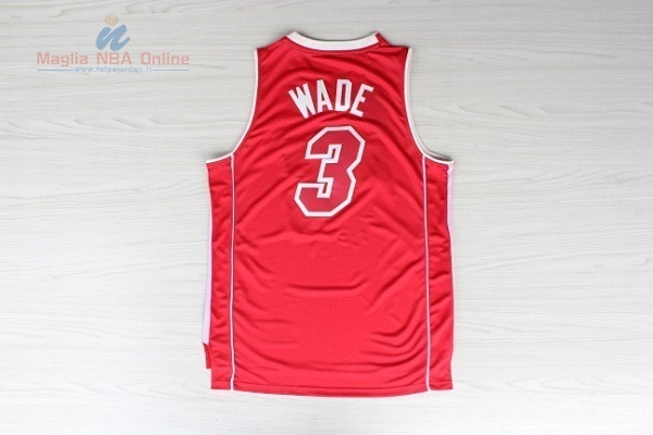Acquista Maglia NBA Miami Heat #3 Dwyane Wade Rosso