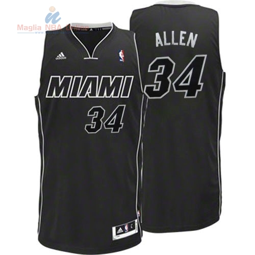 Acquista Maglia NBA Miami Heat #34 Ray Allen Nero