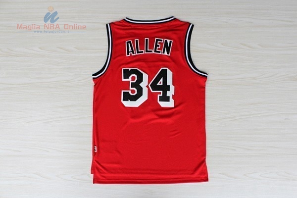 Acquista Maglia NBA Miami Heat #34 Ray Allen Retro Rosso