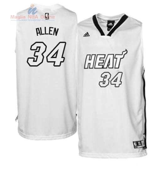 Acquista Maglia NBA Miami Heat 2012 Natale #34 Allen Bianco