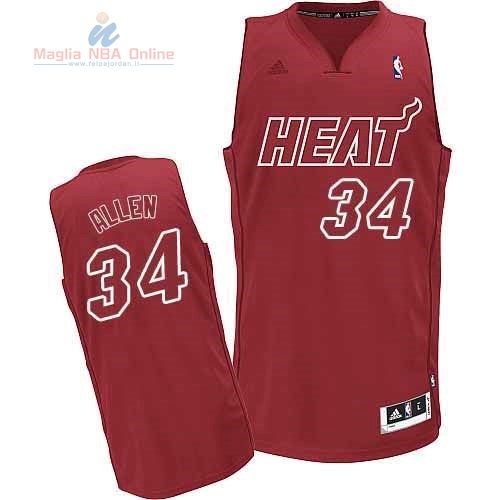Acquista Maglia NBA Miami Heat 2012 Natale #34 Allen Rosso
