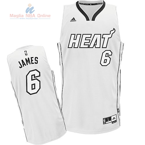 Acquista Maglia NBA Miami Heat 2012 Natale #6 James Bianco