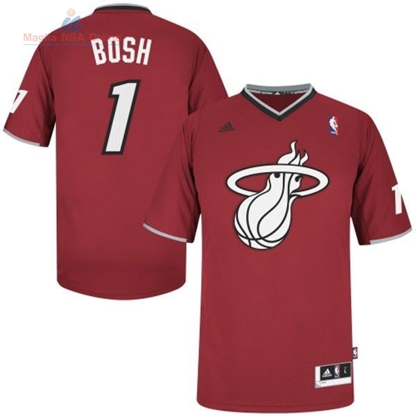 Acquista Maglia NBA Miami Heat 2013 Natale #1 Bosh Rosso