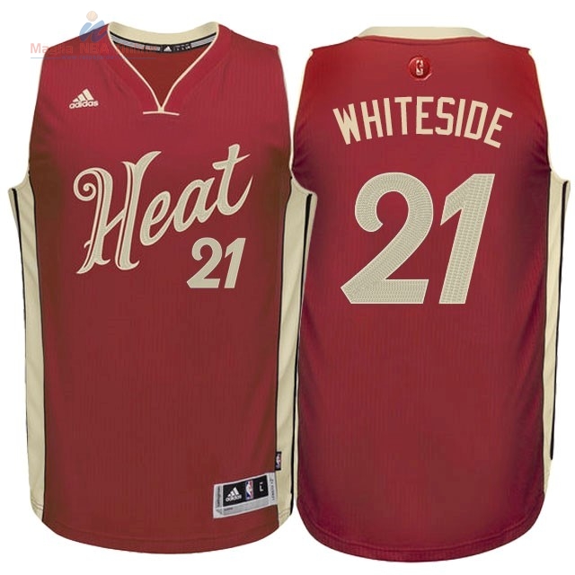 Acquista Maglia NBA Miami Heat 2015 Natale #21 Biancoside Rosso