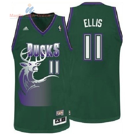 Acquista Maglia NBA Milwaukee Bucks #11 Monta Ellis Verde