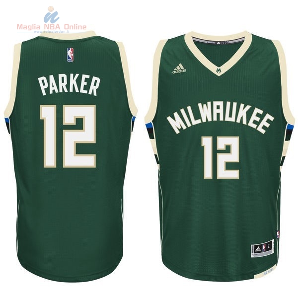 Acquista Maglia NBA Milwaukee Bucks #12 Jabari Parker Verde