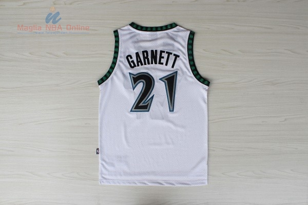 Acquista Maglia NBA Minnesota Timberwolves #21 Kevin Garnett Retro Bianco