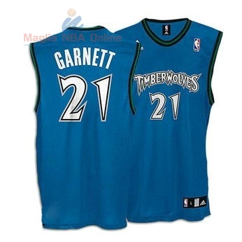 Acquista Maglia NBA Minnesota Timberwolves #21 Kevin Garnett Retro Blu