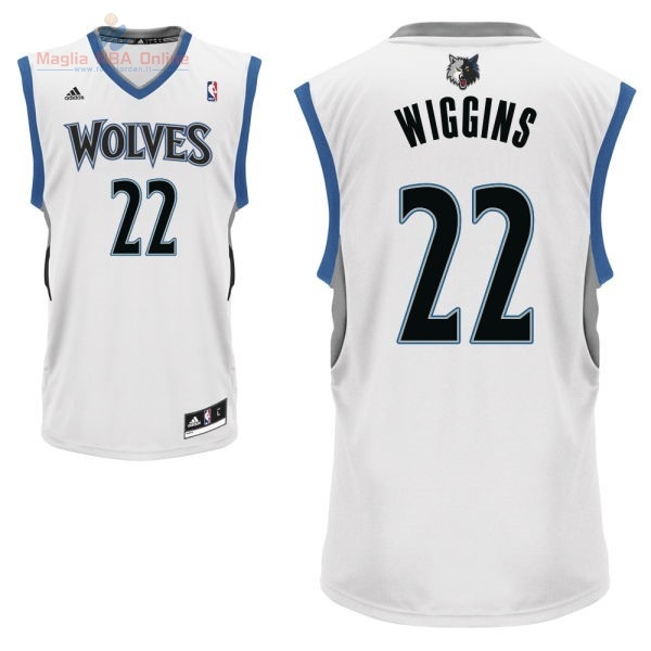 Acquista Maglia NBA Minnesota Timberwolves #22 Andrew Wiggins Bianco