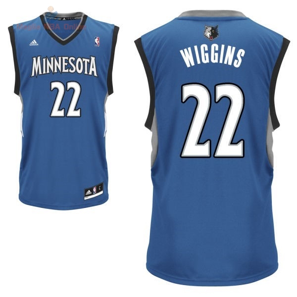 Acquista Maglia NBA Minnesota Timberwolves #22 Andrew Wiggins Blu