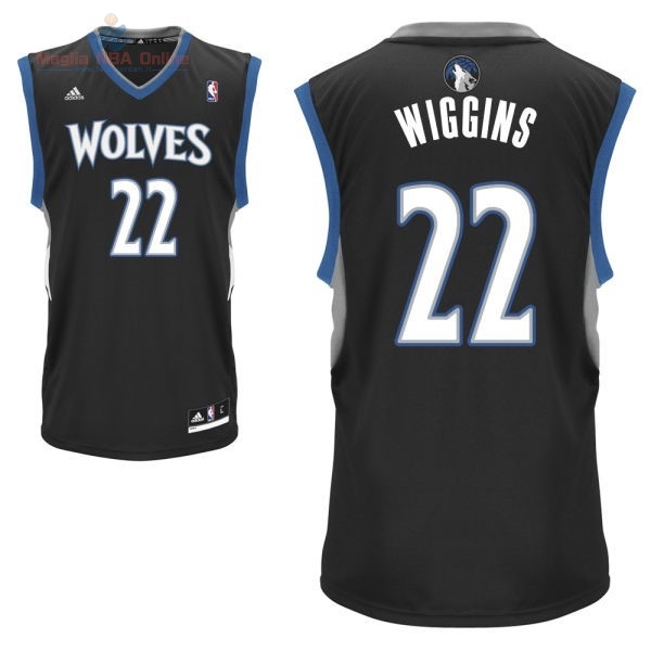 Acquista Maglia NBA Minnesota Timberwolves #22 Andrew Wiggins Nero