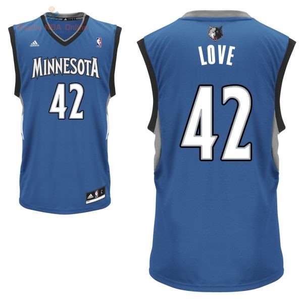 Acquista Maglia NBA Minnesota Timberwolves #42 Kevin Love Blu
