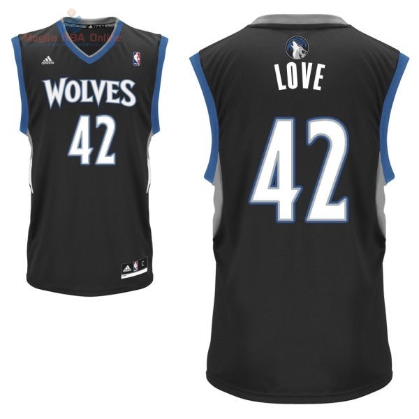 Acquista Maglia NBA Minnesota Timberwolves #42 Kevin Love Nero