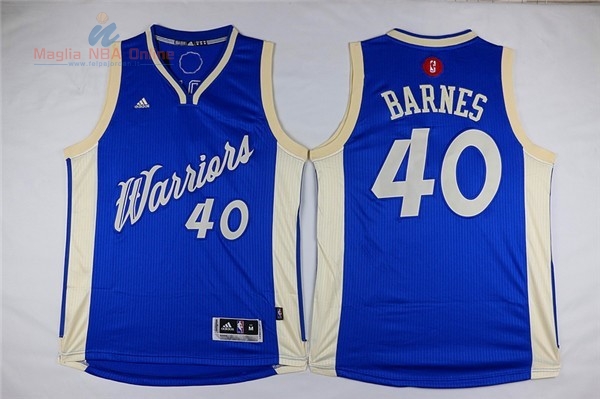 Acquista Maglia NBA Minnesota Timberwolves 2015 Natale #40 Barnes Blu