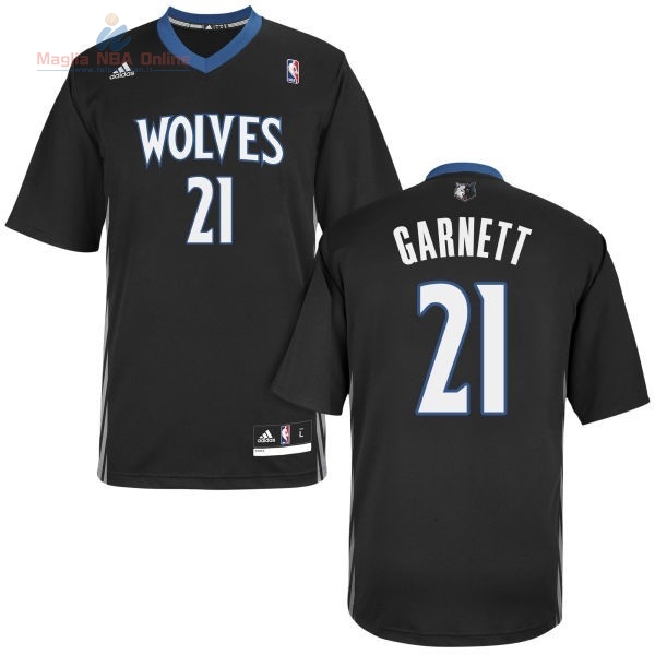 Acquista Maglia NBA Minnesota Timberwolves Manica Corta #21 Kevin Garnett Nero