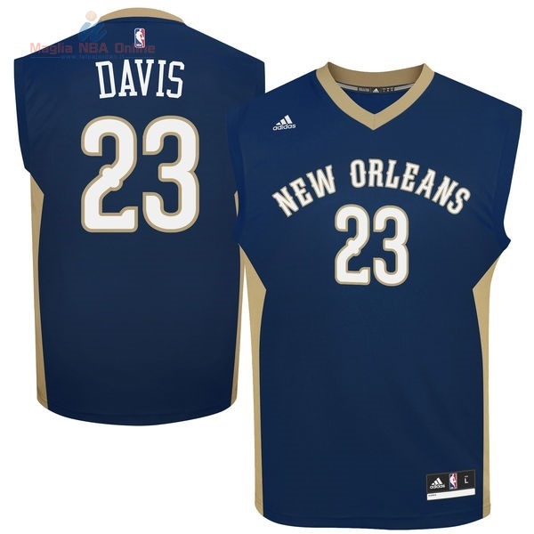 Acquista Maglia NBA New Orleans Pelicans #23 Anthony Davis Blu