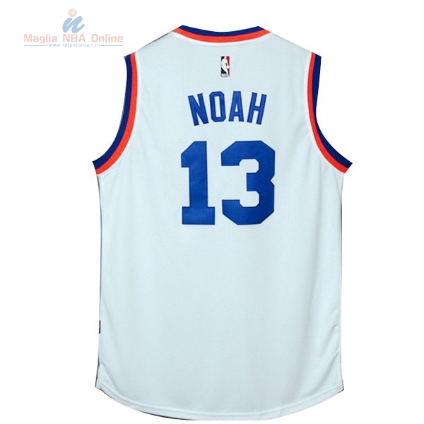 Acquista Maglia NBA New York Knicks #13 Joakim Noah Bianco