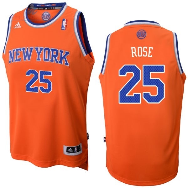 Acquista Maglia NBA New York Knicks #25 Derrick Rose Arancia